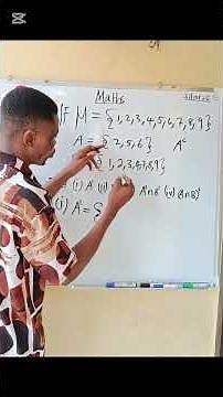COMPLEMENT OF A SET #educationalvideo #maths