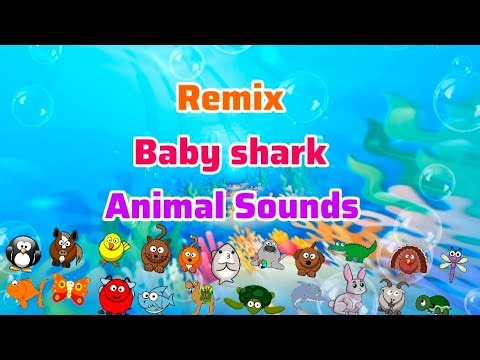Baby Shark Animal Sounds Remix | Toddlers & Preschool Songs |Emdikidstv