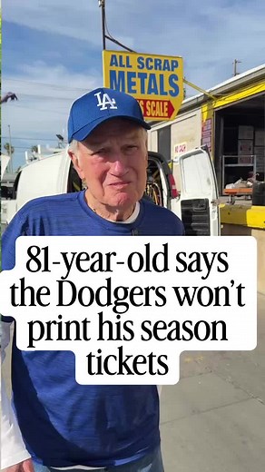 Errol Segal is a 50-year Dodgers season ticket holder. He says this is the first year the Dodgers said they can’t print his season tickets. The 81-year-old says the Dodgers told him they have gone fully digital and printing his tickets is no longer an option. That’s a problem for Errol. He doesn’t know how to use a computer and he only has a flip phone. #Dodgers #NBCLA