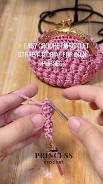 ✨ EASY CROCHET WRISTLET STRAP TUTORIAL FOR COIN PURSES 👛