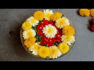 Onam flower rangoli - Pookalam designs 2020, Simple athapoo designs (BEAUTIFUL DESIGN)