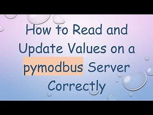 How to Read and Update Values on a pymodbus Server Correctly