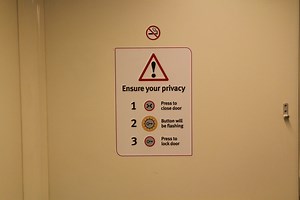 V/Line overcomplicate the toilet door - Waking up in Geelong