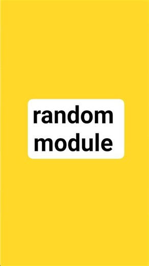 random module #python #coding #challenge