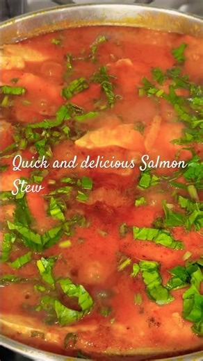 Quick & Healthy Salmon Stew Recipe! 🐟 Delicious & Easy to Make! #SalmonStew #SalmonSauce #viralvideo