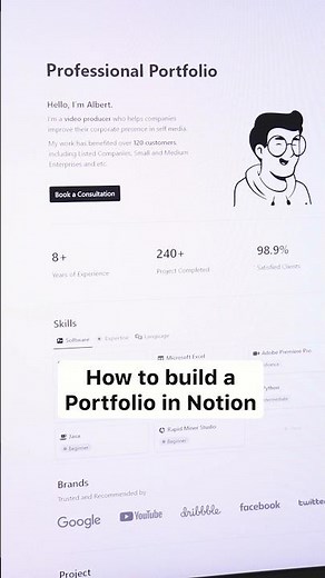 How to build a Portfolio in Notion #notion #notiontutorial #notiontemplate #productivity