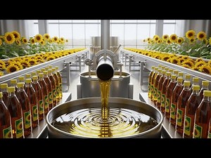 Inside a Massive Sunflower Oil Factory From Golden Fields to Refined Oil (Full Process)