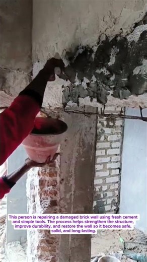 Amazing Brick Repair Process | Satisfying Masonry Work