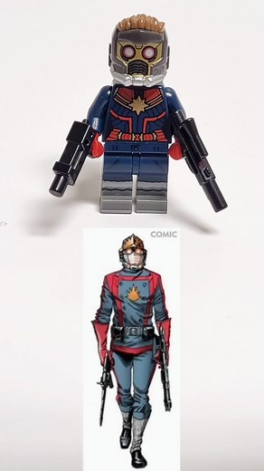 Starlord (Comic Accurate) LEGO How To Build Him! #starlord #comics #legobuild #legocustom #starlordlego #guardiansofthegalaxy #kylestyle #legotiktok