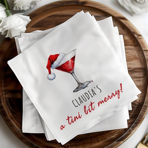 Holiday Cocktail Napkins Christmas Party Decor Festive Beverage Napkins Fun Holiday Barware Funny Christmas Napkins Cocktail Napkins - Etsy