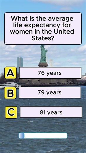 What Is the Average Life Expectancy for Women in the USA?🤯#quiz #quiztime #quizreels #shorts#usa