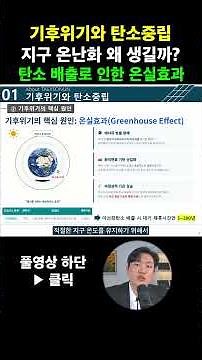 기후위기의 원인 '온실효과'의 핵심 원리 요약 (탄소 같은 온실가스가 문제입니다.)