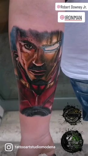 Tatuagens Realistas do Iron Man: Arte em Modena