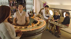 Watch: Nine fun facts about the Emirates A380 Onboard Lounge, the most popular social spot at 40,000 feet. | Emirates