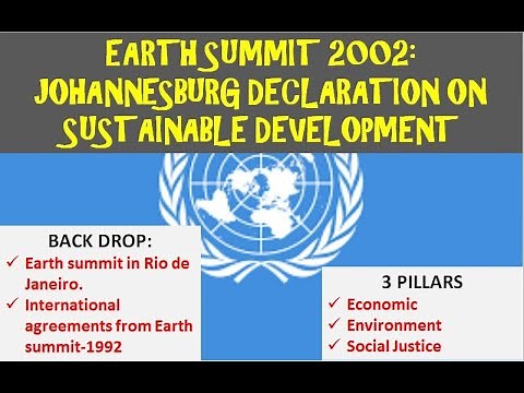 01-ENVIRONMENT LAW | EARTH SUMMIT 2002: JOHANNESBURG DECLARATION ON SUSTAINABLE DEVELOPMENT #LLB