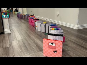 NumberBlocks 100 to 1 Domino Chain Reaction Playtime | | Leo’s Tv