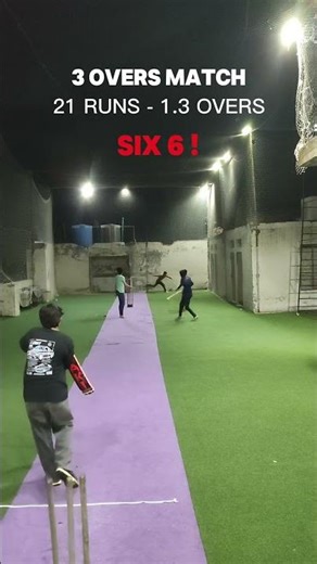 3 Overs Match 🏏 IN INDOOR CRICKET | UH CRICK | #cricket #viral #shorts #funny