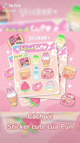 Cách Vẽ Sticker Cute Chăm Học | Pun's Sart