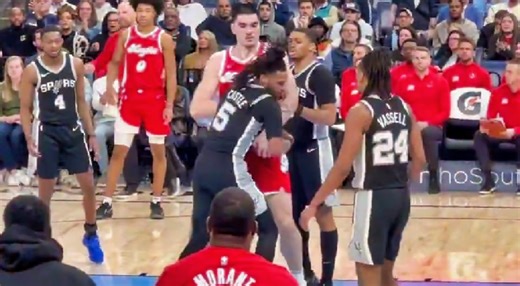 Stephon Castle Carries Dan Hurley’s UConn Mentality to Spurs as Wild Scuffle With Zach Edey Unfolds