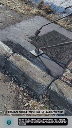 Practical Asphalt Tamper Tool for Road Repair Work #tools