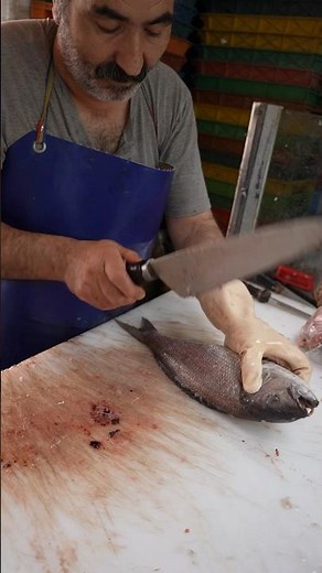 Extreme Close-Up: Rosy Snapper Cleaning at the Fish Market
