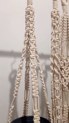 Set of 2 Macrame Plant Hangers, Boho Indoor Hanging Planter, Handmade Cotton Rope Flower Pot Holder, Modern Home Decor. - Etsy