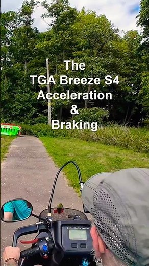 Testing the TGA Breeze S4 mobility scooter's acceleration and braking #testdrive #mobilityscooter