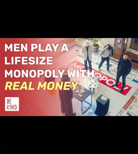 Men play a lifesize monopoly with real money | DramatizeMe