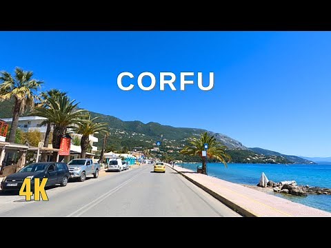Corfu Greece - 4K Scenic Drive