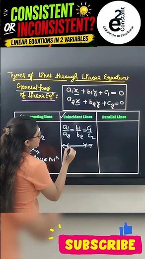 📚 Consistent or Inconsistent? | Pair of Linear Equations in Two Variables | Class 10 Maths 1