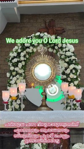 We Adore you O Lord Jesus Christ ❣️🙏 പരിശുദ്ധ പരമ ദിവ്യകാരുണ്യത്തിന് എന്നേരവും ആരാധനയും സ്തുതിയും🙏