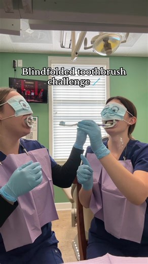 Blindfolded Toothbrush Challenge at the Dental Office