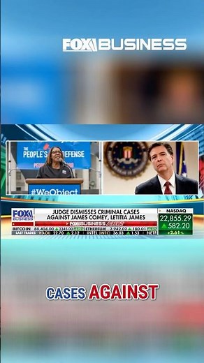 Federal judge dismisses cases against Letitia James, James Comey #shorts #comey #letitiajames #us