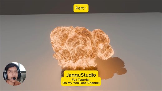 Jaggu Studio on Instagram: "How to Create Realistic Explosions in Blender. Part 1 If you want to watch the full tutorial, you can watch it on my YouTube channel (Link is in BIO) #3d #3danimation #blender #blender3d #jaggustudio"