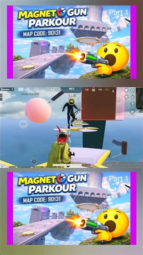 🧲 Magnet Gun Parkour Challenge | BGMI WOW MODE | Map Code 90131 #bgmiwowmode #bgmi #bgmiparkour