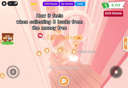 Experience Collecting 8 Bucks from the Money Tree in Adopt Me