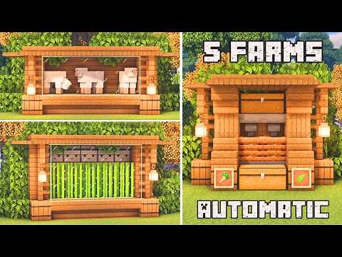 5 Automatic Farms to Start in Minecraft | Easy Tutorial