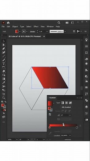 Learn to make 3D cube in Adobe Illustrator | Easy method