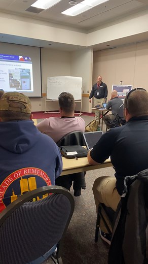 Knowledge starts here. 💡 Our NMT/EMRTC First Responder Training begins in the classroom—where participants dive deep into explosive effects, safety protocols, and critical response strategies before heading into the field. Real-world readiness begins with expert instruction. 👩‍🏫👨‍🚒 | New Mexico Tech Energetic Materials Research and Testing Center