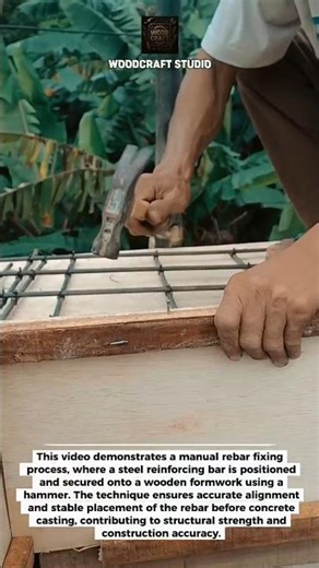 Manual Rebar Fixing Technique for Concrete Formwork #Construction #Rebar #DIY