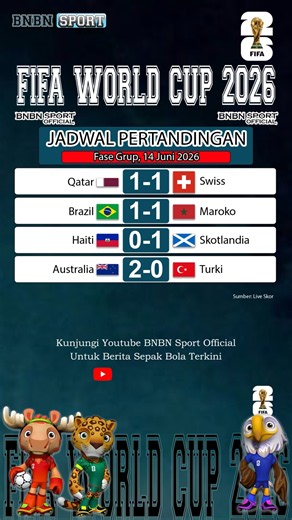 HASIL LENGKAP PIALA DUNIA HARI INI !😱 #pialadunia2026