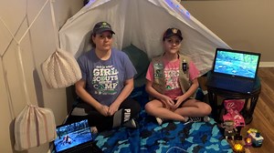2.3K views · 28 reactions | Are you ready for a campout? We've got SWAPS, songs, "fire" building, and more! (Suggested materials list: For SWAPS: paper, markers/crayons, scissors, glue or tape, safety pin. For campfire: craft sticks, toothpicks, plate (paper or otherwise, fork, cup, yarn, or twine 3, 1” pieces.) Also bring your best singing voice and a snack!) | Girl Scouts Spirit of Nebraska | Facebook