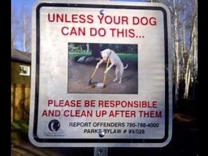 Funny dog poop signs