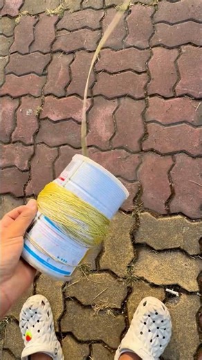 Flying kites with extra-thick string: just drop the string to the ground and the kite will pull i...