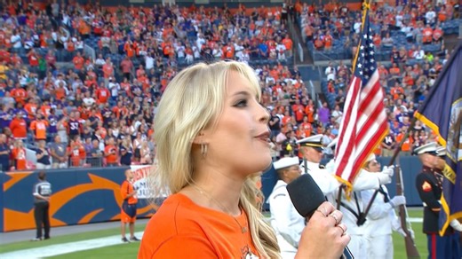 Who’s ready for a Denver Broncos W tonight? Check out NEWSical The Musical's very own Kristen Alderson singing the national anthem in Broncos Country from the Aug. 27th pre-season W! 李 | Denver Center for the Performing Arts | Facebook