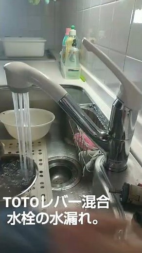 TOTOシャワー水栓水漏れ修理します。シングルレバーカートリッジ交換です。#shorts