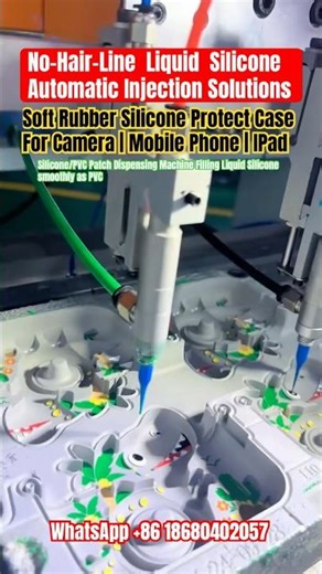 No Hair Line Liquid Silicone Injection-Silicone/ PVC Label Dispensing Machine Make Protection Case