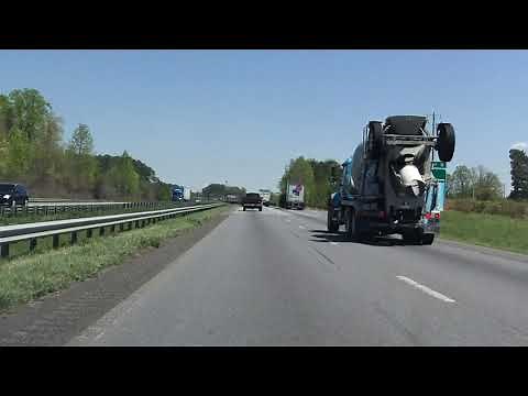 Interstate 85 - North Carolina (Exits 1 to 10) northbound