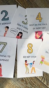 10 Commandments Cards Scripture Memory Cards for Kids Bible Study Sunday School Printable Flash Cards Lesson on Obeying Digital Download - Etsy