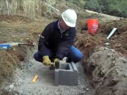 Segmental Retaining Wall Base Course Installation